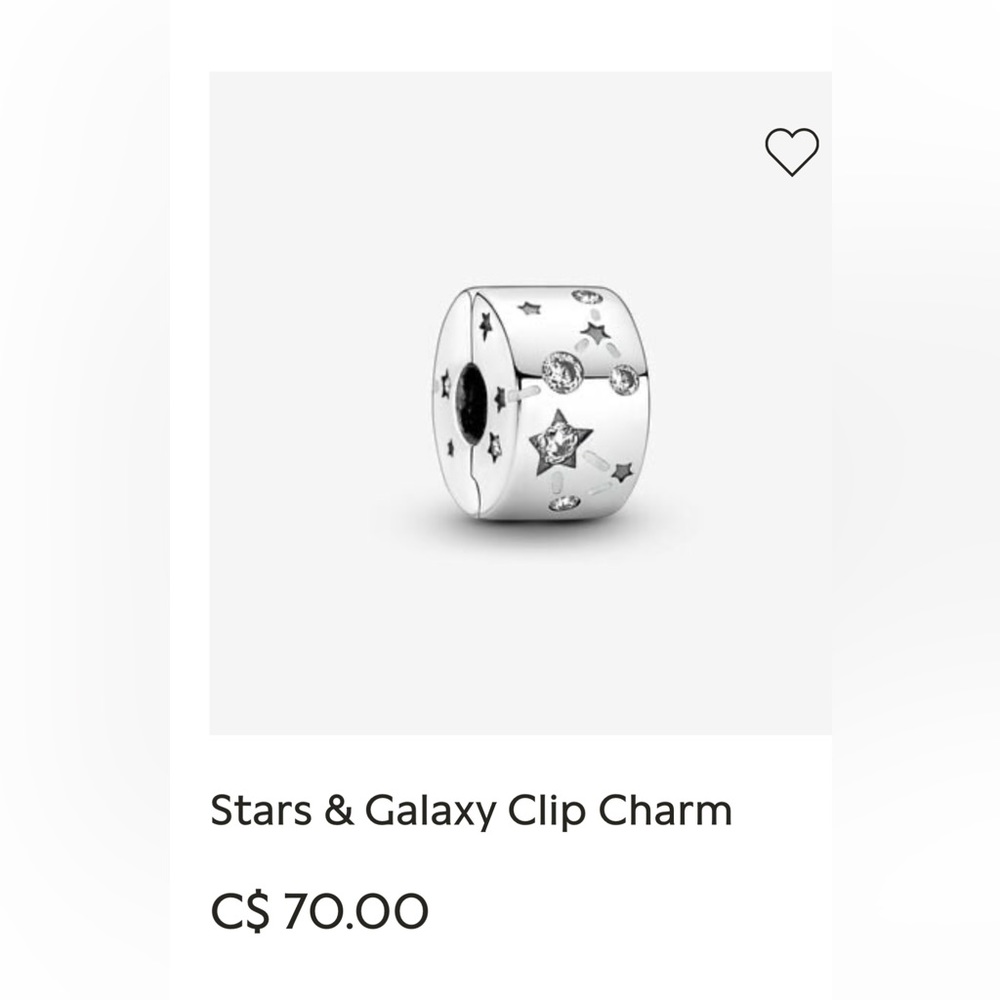 Pandora Stars and Galaxy Clip Charm